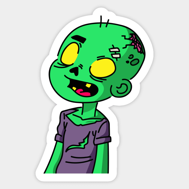 Zombie Boy Cartoon Sticker by SLAG_Creative